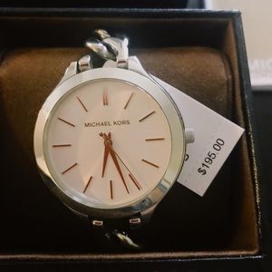 Michael Kors silver link watch w/ box